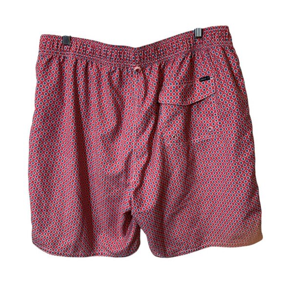 Johnnie-O Mens Red & Blue Patterned Swim Shorts XL - Picture 3 of 5